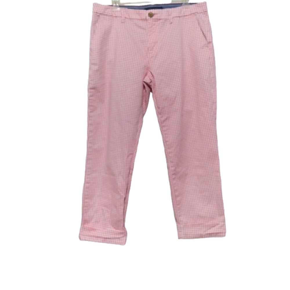 Tommy Hilfiger Red Checkered Ankle Pants - Picture 3 of 9